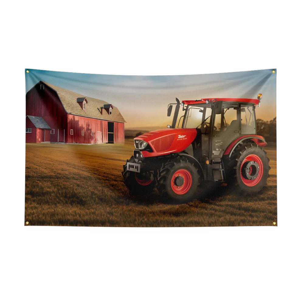 90x150CM TRACTORS-Z-ZETORs a.s. Agriculture Flag Polyester Printed Excavator Banner For Decor