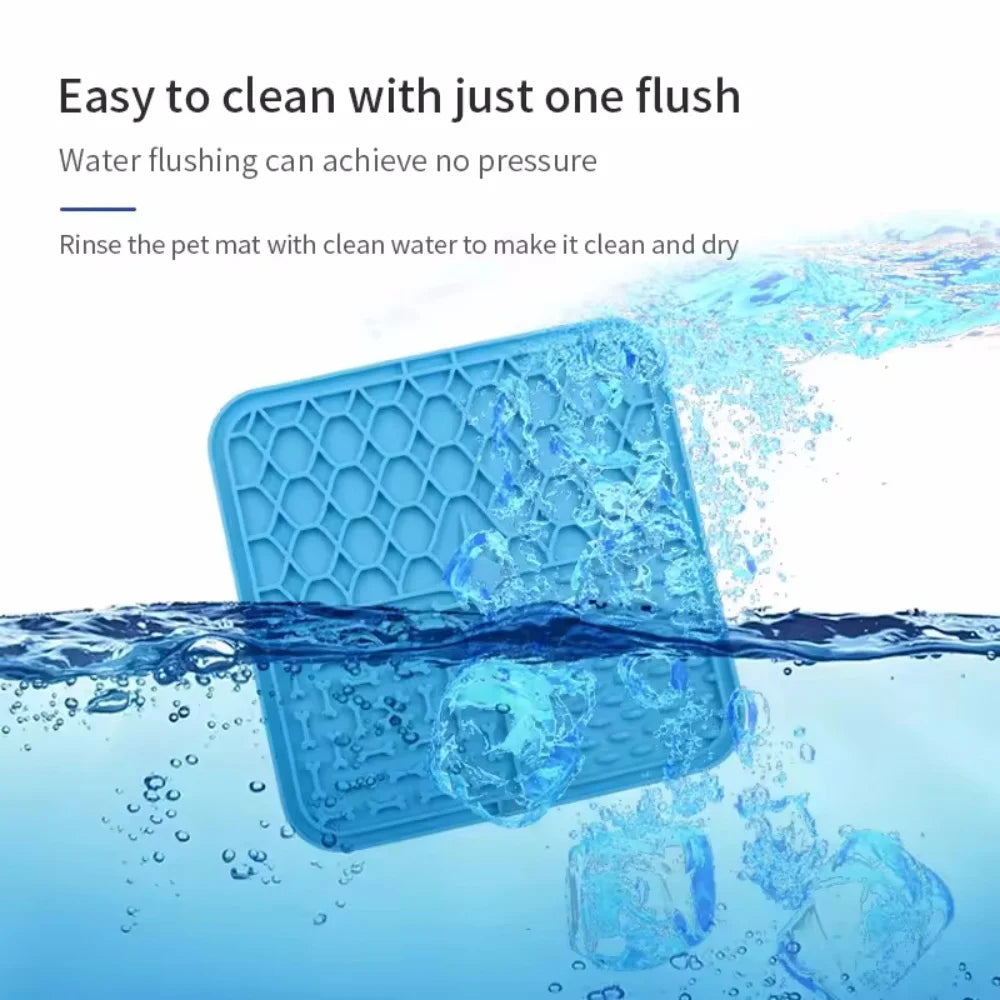 Pet Lick Silicone Mat for Dogs Pet Slow Food Plate Dog Bathing Distraction Silicone Dog Sucker Food Training Dog Feeder Supplies