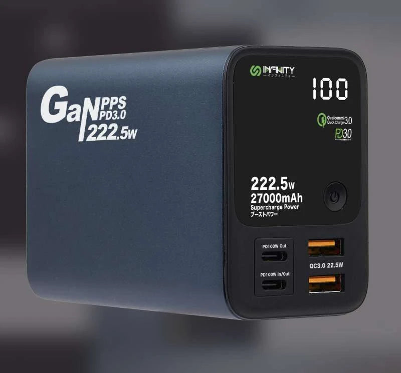 22.5W Power bank PD 200W 27000MAH 5V 9V 12V 15V 20V 5A USB QC4.0 Super Charge VOOC Li-polymer battery