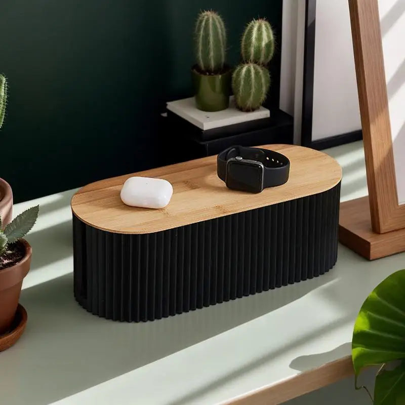 Cable Management Box Safe Cord Organizer Cable Holder Wire Storage Extension Hiders Concealer Tidy Desktop Management for Study