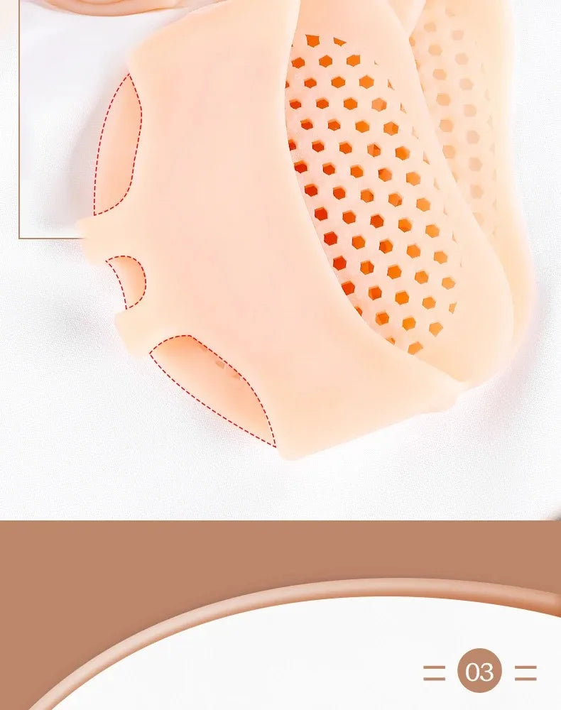 Silicone Forefoot Pads for Women High Heel Pain Relieve Inserts Breathable Foot Care Pads Half Shoe Insole Cushion Accessories