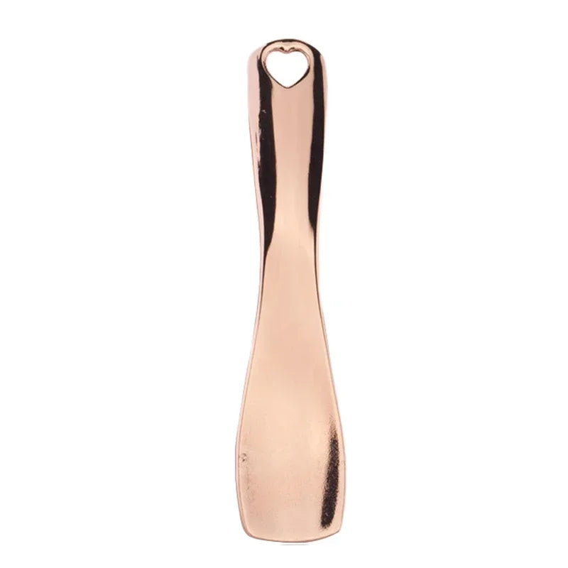 Metal Makeup Spatula Zinc Alloy Curved Scoop Facial Mask Eye Cream Mixing Brush Mini Spoon Stick Skincare Cosmetic Beauty Tool