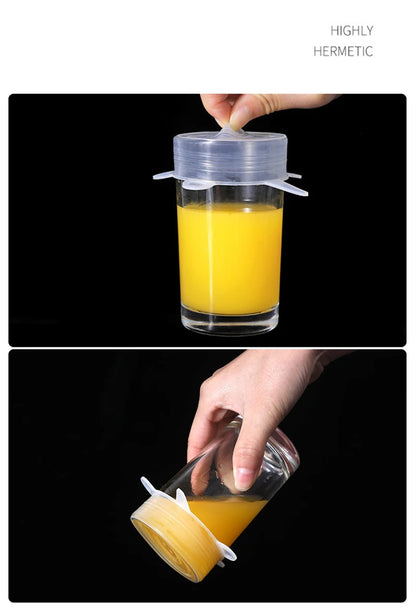 6pcs/set Silicone Cover Stretch Lids Reusable Airtight Food Wrap Covers Keeping Fresh Seal Bowl Stretchy Wrap Cover