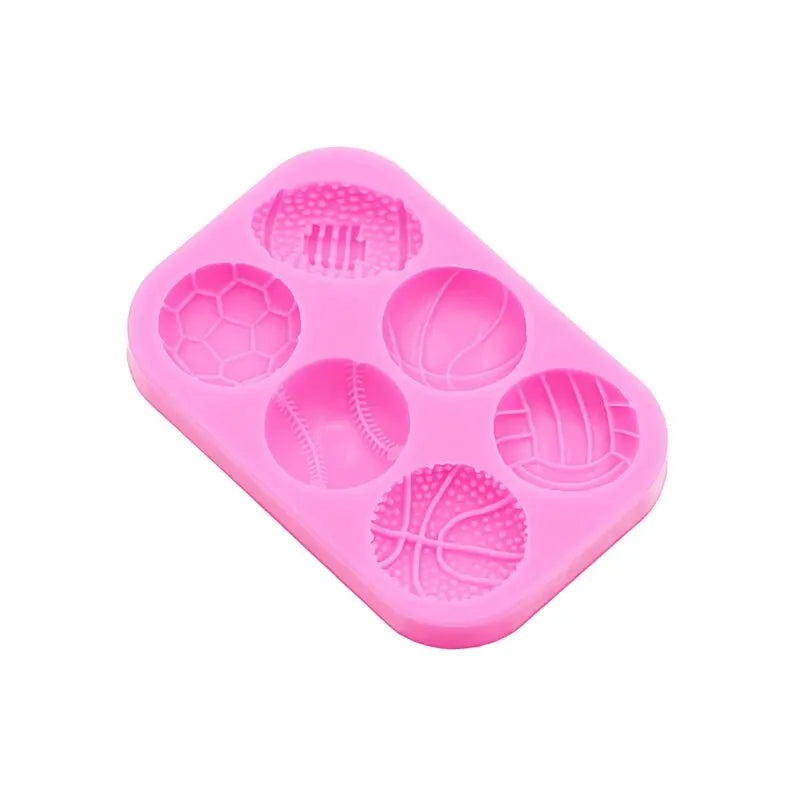 Sports Ball Football Basketball Accessories DIY Jewelry Earrings Silicone Mould Epoxy Flexible Polymer Clay Mold Chocolate Mold