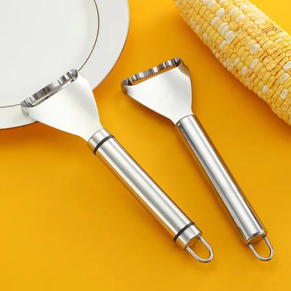 Stainless Steel Corn Planer Ergonomic Handle Corn Peeler Peel, Separate & Enjoy Fresh Corn with Minimal Effort