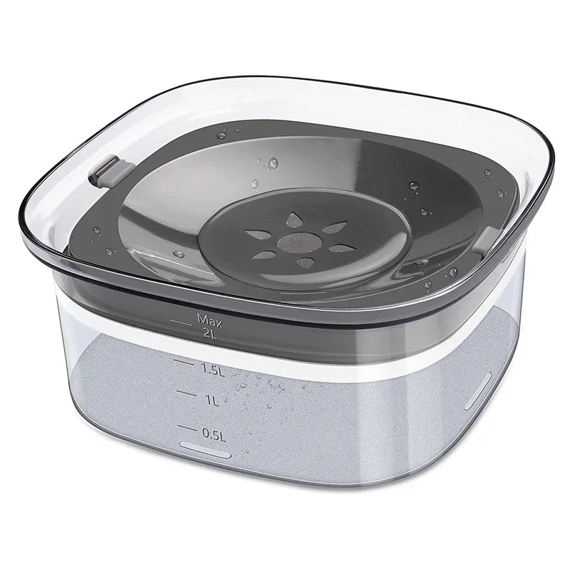 2L Dog Water Bowls Pet  Floating Drinking Bowls Cat Anti Wet Mouth Anti Splash Large Capacity Drinker For Small Mid Large Dog