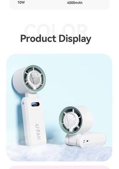 Handheld Fan, Portable Handheld Fan with Ice Function Turbo Powerful Rechargeable Fans  for Outdoor Indoor travel essentials