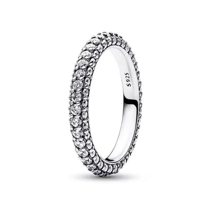 Hot Selling 925 Sterling Silver Classic Square Heart-shaped Crown Ring Exquisite Women's Jewelry Anniversary Surprise Gifts