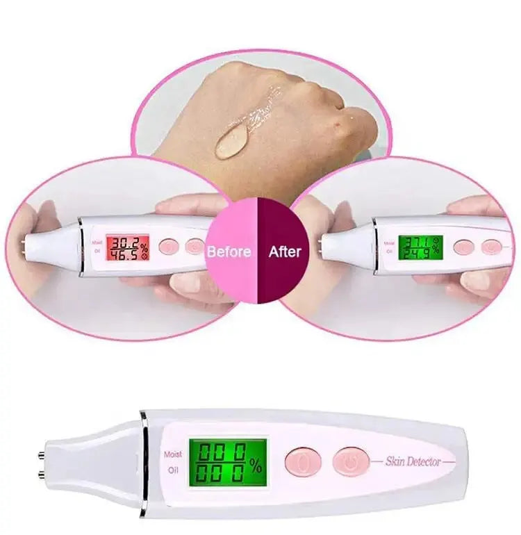 Bio Technology Sensor LCD Precise Detector Digital Skin Oil Moisture Tester for Face Care Lady Beauty Tool Women Spa Monitor