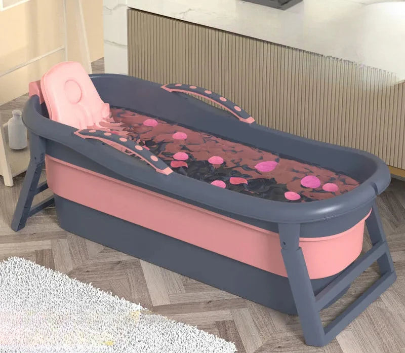 Bath bucket Thickened large can sit and lie down Household artifact Adult foldable bathtub Adult bath basin Sweat all over