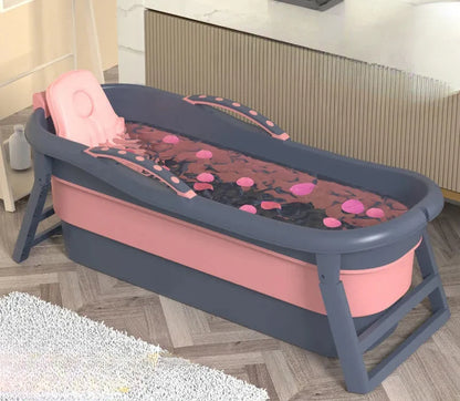 Bath bucket Thickened large can sit and lie down Household artifact Adult foldable bathtub Adult bath basin Sweat all over