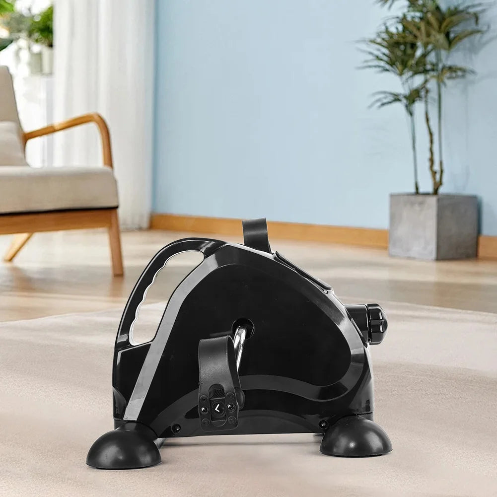 Mini Exercise Bike Arm and Leg Trainer Adjustable Foot Pedal Exercise Machine LCD Display Portable Pedal Trainer for Home Office