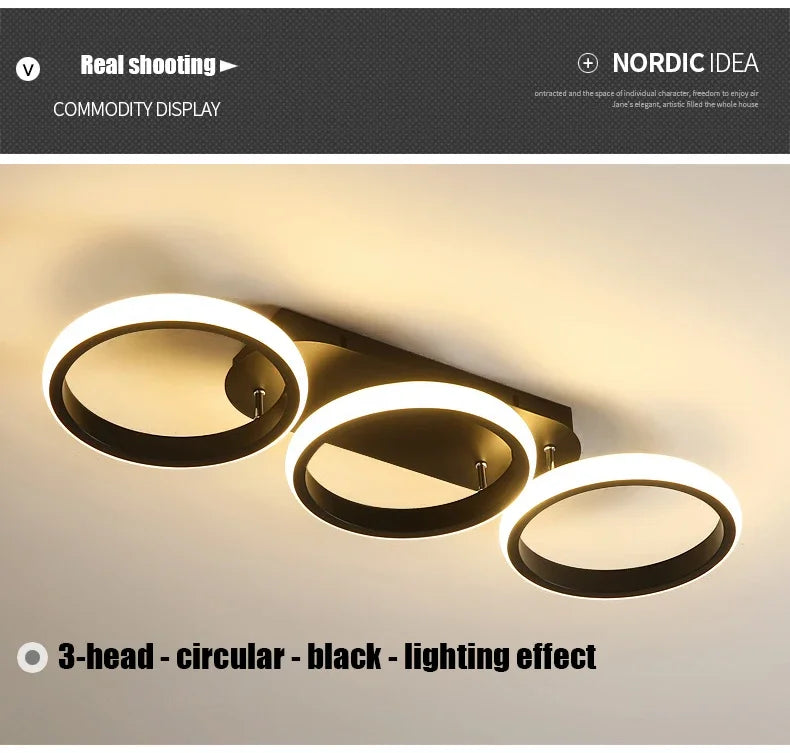 LED Ceiling Light 3 colors Modern Round Square-shaped For Hallway Bedroom Checkroom Living Room Restaurant Staircase Lighting