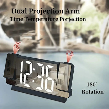 double projection clock LED clock Alarm Clock Digital clock 12/24H student Clock Advanced Projection Alarm Clock USB powered