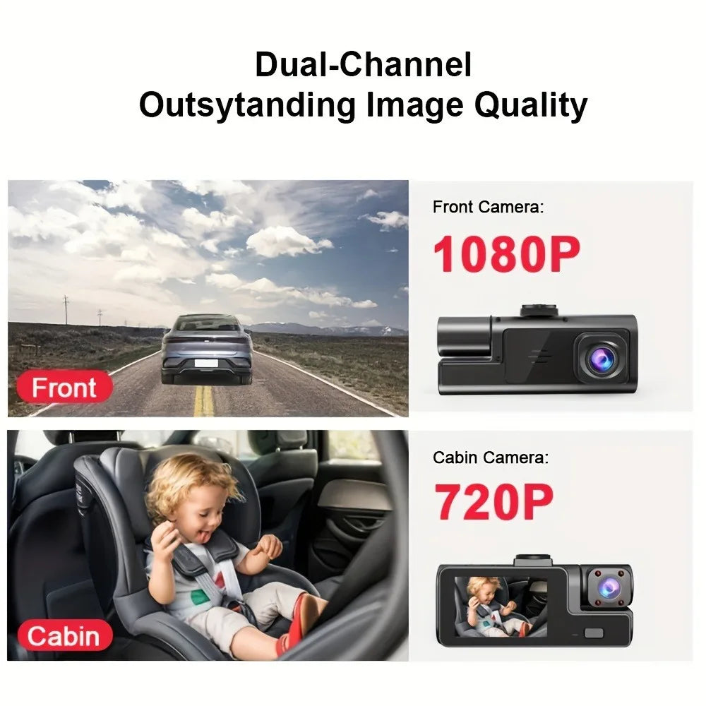 2 Camera Dash Cam For Car Camera 1080P Video Recorder  Car DVR Front Rear View Camera Night Vision Black Box Car Accessories