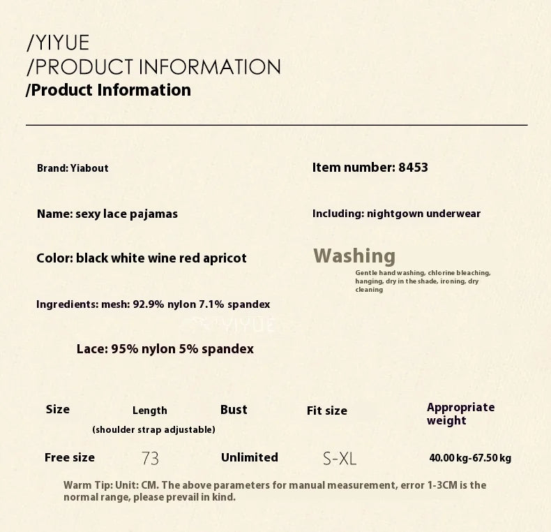 New Sexy Ladies Lace Camisole Nightgown Nightgown Homewear Sets Ladies Transparent Mesh Pajamas Erotic Lingerie Nightgowns