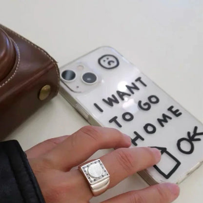 Ins Korean Cute Simple Graffiti Phone Case for iPhone 16 15 14 13 12 11 Pro Max X Xs Max XR 8 7 Plus Soft Clear Cover Fundas