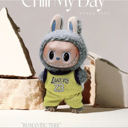 Labuibu Only Selling Clothes 17cm First Second Generation Labubu Basketball Clothes Cute Doll Decoration Handmade Doll Clothes