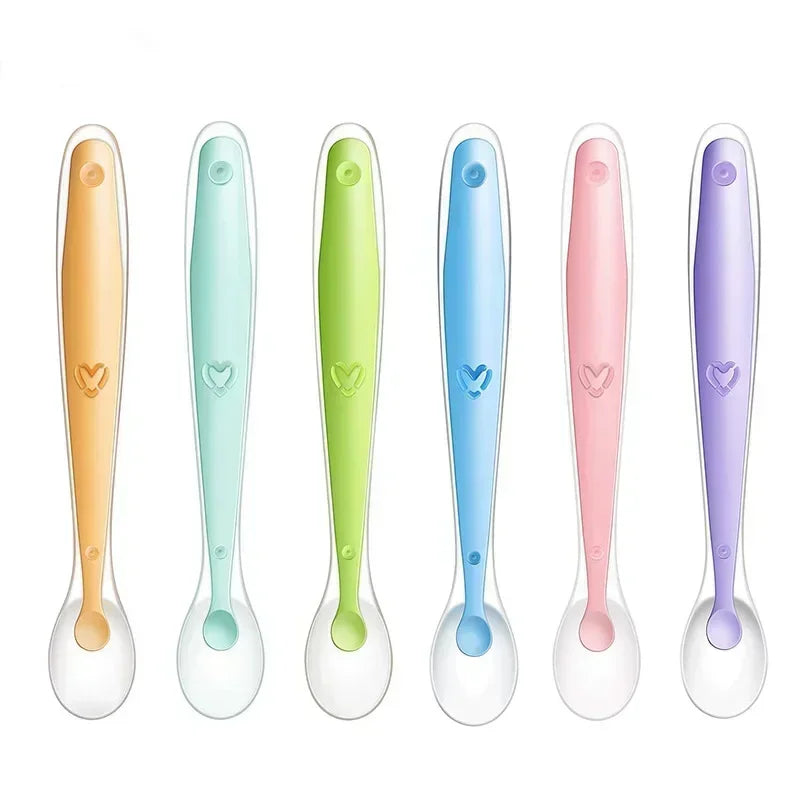 1PC Silicone Spoons for Baby Infant Feeder Spoons for Children Kids Soft Safety Feeding Spoons BPA Free Baby Utensils Flatware