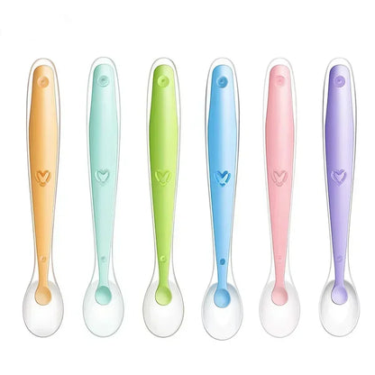1PC Silicone Spoons for Baby Infant Feeder Spoons for Children Kids Soft Safety Feeding Spoons BPA Free Baby Utensils Flatware