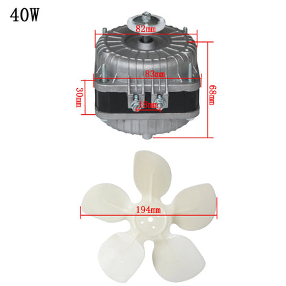 25W  30W 45W 60w motor refrigerator cooling fan motor for refrigerator parts fan shaded pole asynchronous freezer fridge