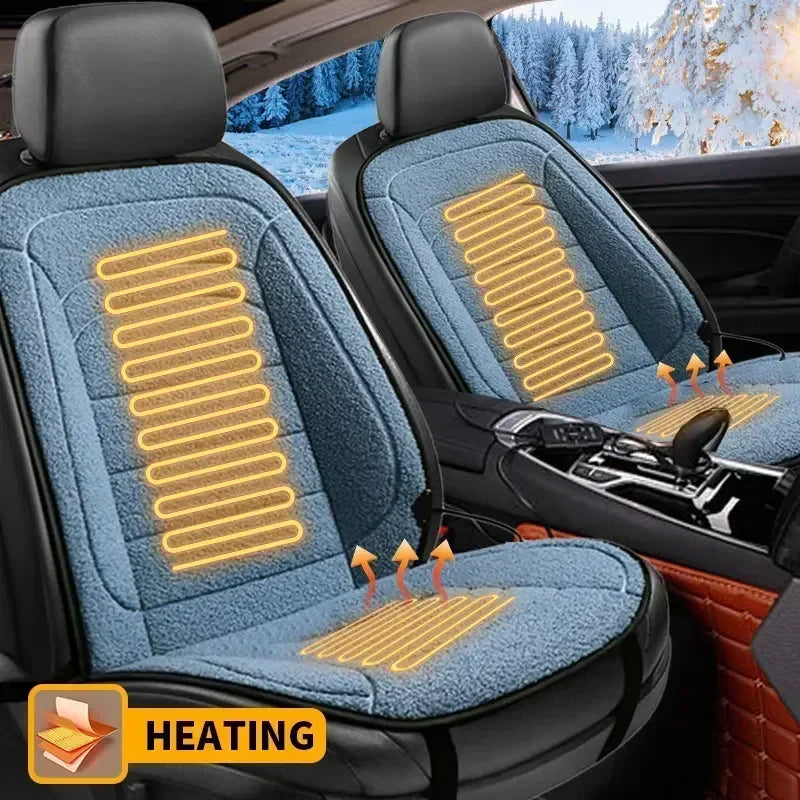 Heated Car Seat Cover Car Heating Cushion Winter Heated Seats Car Seat Warmer 12V Seat Cushion For Back And Seat