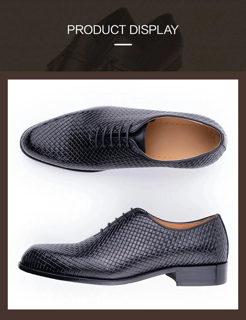 Men Dress Shoes  Formal Office Oxford Wedding Party Matches Suit Zapatos De Hombre High Grade Genuine Leather handmade Man shoes