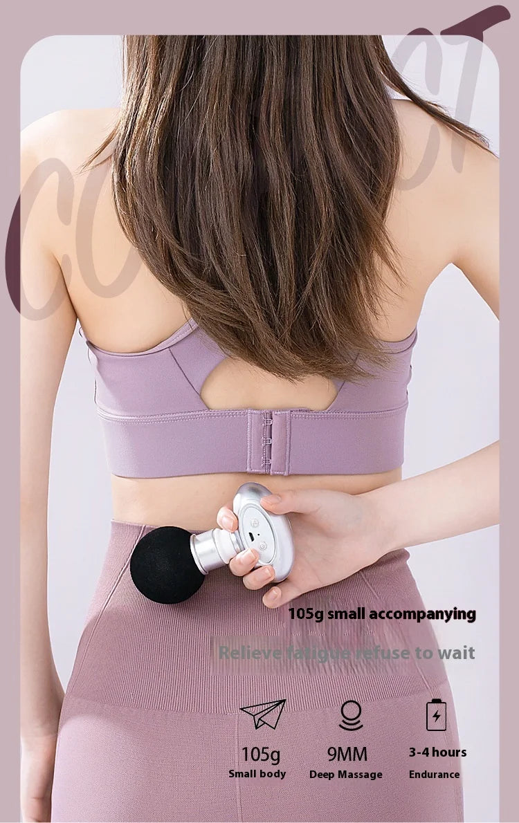 Portable Mini Wireless Massage Gun Home Electric Sports Handheld Fascial Gun Body Deep Tissue Muscle Vibration Fitness Massager
