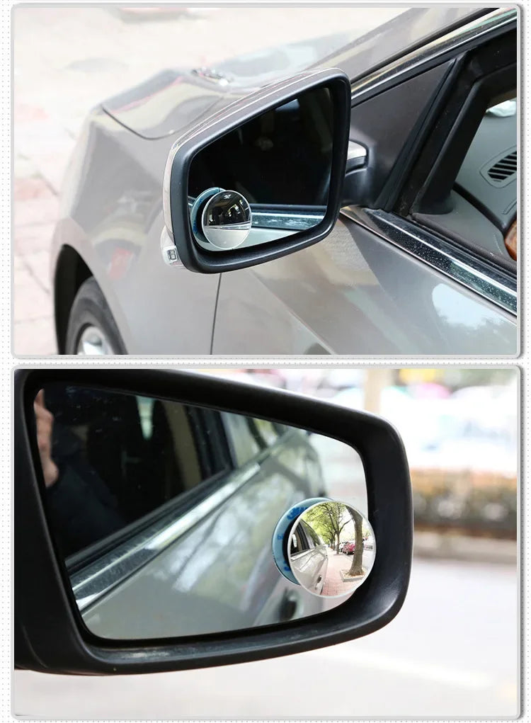 1/6pcs Car Small Round Mirrors Blind Spot Rear View Mirror Auxiliary Reversing Parking Convex Mirror 360 Degree Adjustable