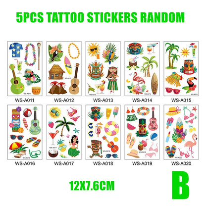 Hawaii Party Decorations Disposable Tableware Hawaii Summer Tropical Party Supplies Flamingo Aloha Birthday Party Decoration