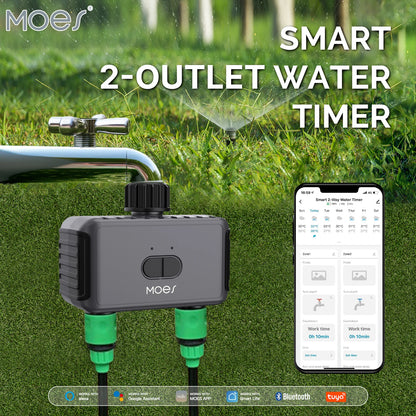 Smart Bluetooth Sprinkler Timer - Auto-Programmable Water Controller with 2-Way Rain Delay, Filter Washer & App Control