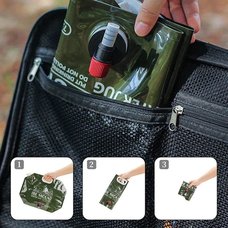 Outdoor 7.5L Water Bag with Faucet Foldable Portable Water Bag Camping Hiking Fishing Large-capacity Water Bottle