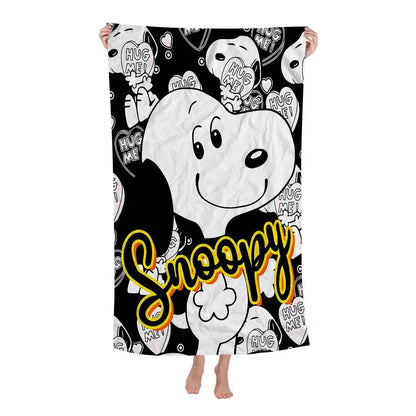 S-Snoopy Anime Cartoon Beach Towel Cute Kawaii Room Decor Bath Girls Children Hand Towels For Bathroom Shower
