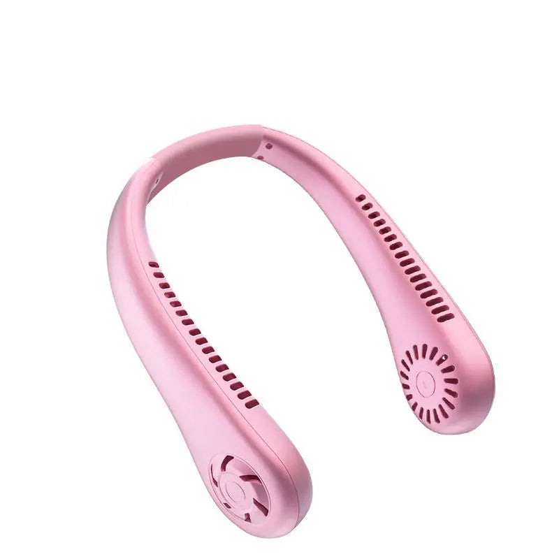 1200mAh Mini Air Cooling small neck Fan Portable Outdoor Sports USB Large Wind Powered Wireless Bladeless neck Fan