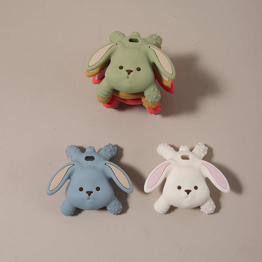Baby silicone easter bunny teether Food Grade Safe Teether cute cartoon nursing teething Toy Teething gift  oral care