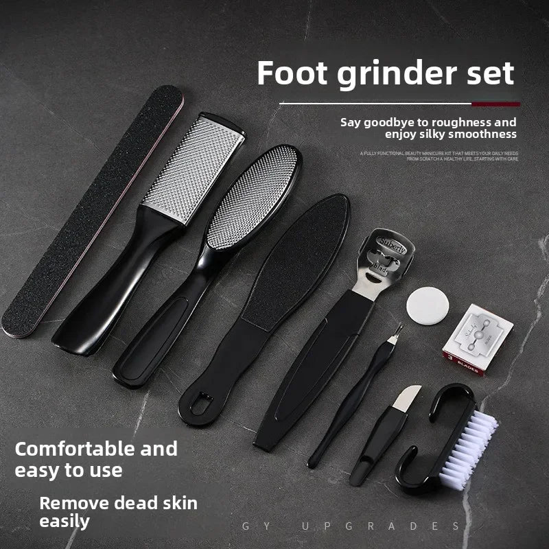 Foot care Foot board file tool set Stainless steel foot washboard Foot grinder to remove dead skin Calluses Pedicure Foot board