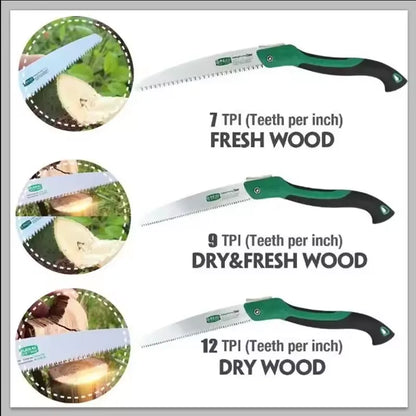 LAOA Quick folding saw, adjustable angle, waist hanging hand saw, woodworking saw, camping saw, hand board garden saw