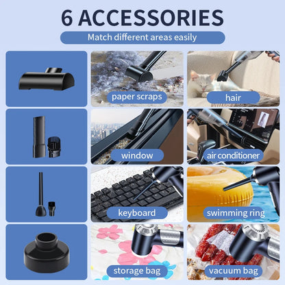 18000PA Car Vacuum Cleaner High Pressure Cleaning Machine Cordless Handled Home Appliance Strong Suction Car Wash Supplies