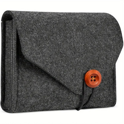 Portable Felt Electronics Accessories Organizer - Power Adapter & USB Cable Storage Case for Travel