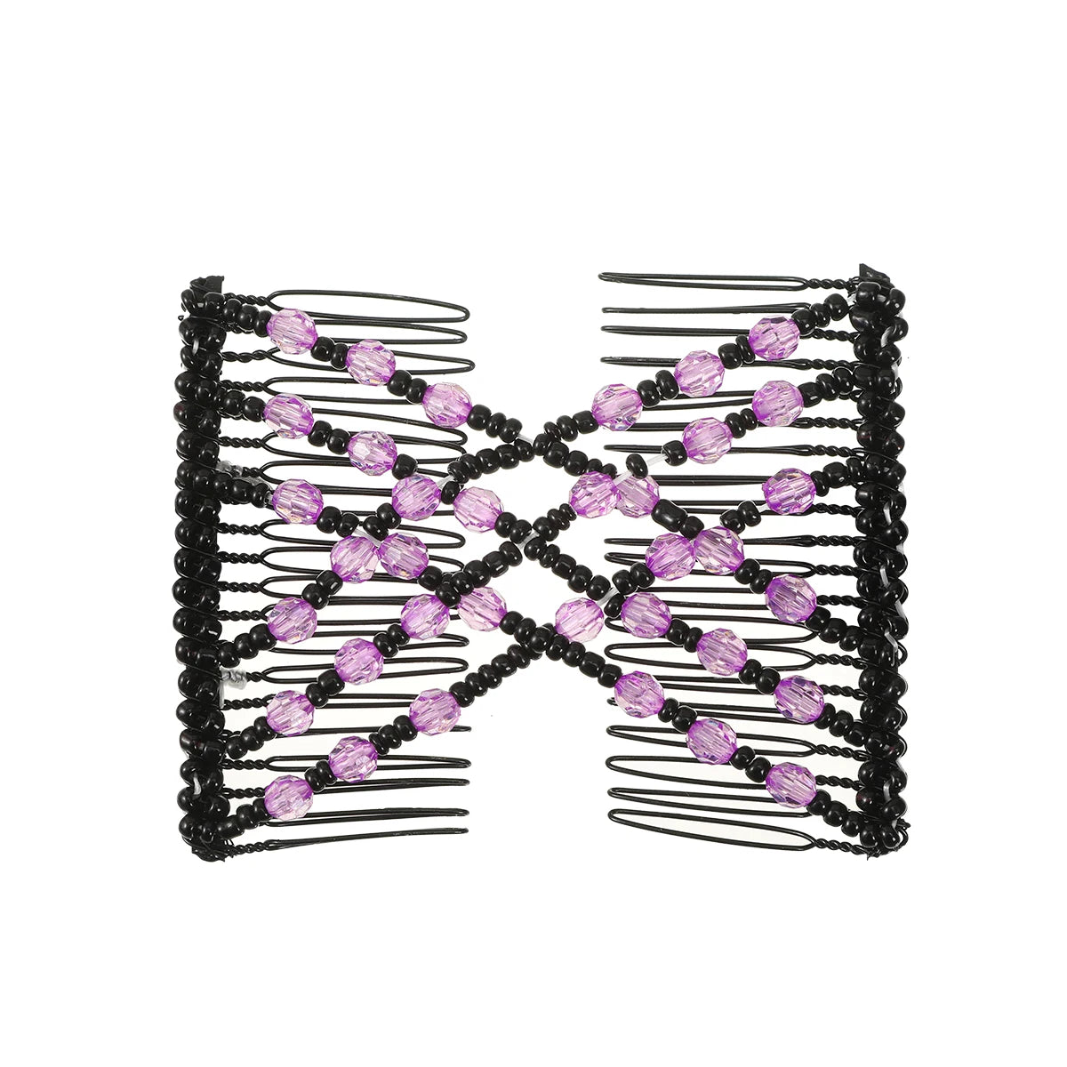 Vintage Creative Magic Hair Comb Double Row Elastic Hair Comb Disc Hair Clip For Women Headwear Hair Comb Hair Clip Fashion Hair