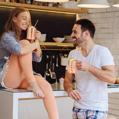 400ml 16.0oz Moscow Mule Mug Durable Copper Plated Beer Mugs Coffee Mug Milk Cup Cup Drinkware Cocktail kit