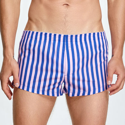 Seobean Men's 100% Cotton Shorts for Home Use Comfortable Breathable Loose Fit Solid Color