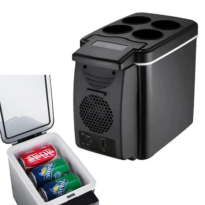 6L Electric Car Portable Mini Ice Box Vehicle Refrigeration & Heating Car Electronic Devices Portable Fridge Freezer for Camping
