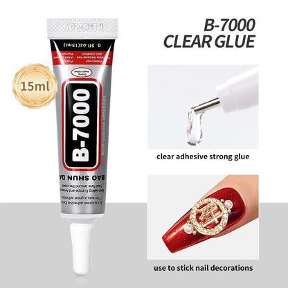 1PCS UV/LED Gel Nail Glue Crystal Clear Strong Adhesive For False Nails Rhinestone & Resin Gem Application Easy Removal