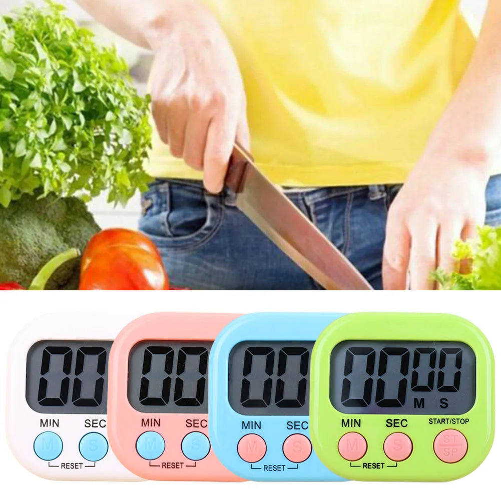 Kitchen Magnetic Digital Timer Egg  Clock Stopwatch Large LCD Digital Loud Alarm Count-Down Up Clock Practical Cooking Gadget
