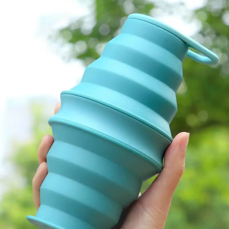 Foldable Water Bottle Silicone Reusable Water Bottles Reusable Portable Lightweight Folding Water Bottles Portable Leak Proof
