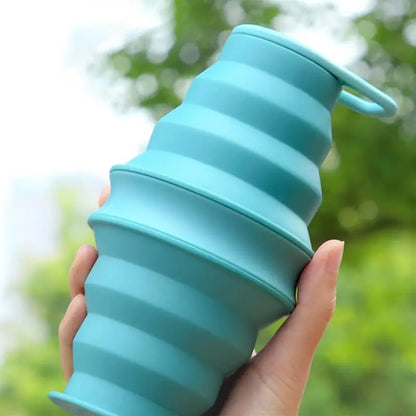 Foldable Water Bottle Silicone Reusable Water Bottles Reusable Portable Lightweight Folding Water Bottles Portable Leak Proof