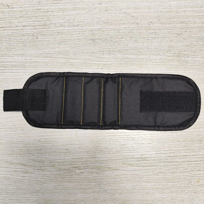 Magnetic Tool Wristband with Magnets Adjustable Workband for Holding Screws Nails Drill Bits Construction Mechanics DIY Repair