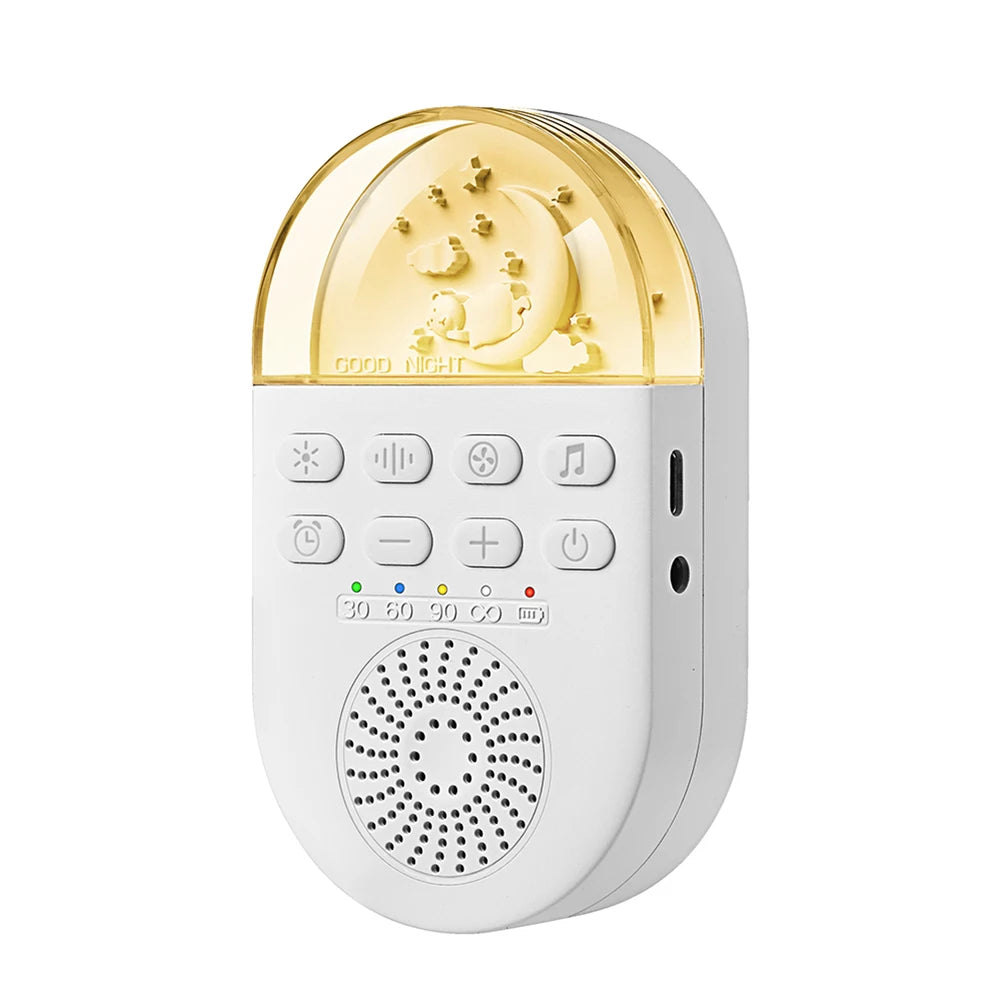 White Noise Machine Portable Baby White Noise Machine 24 Soothing Sounds Sleeping Relaxation Rechargeable for Home Travel