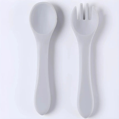 Children's tableware complementary soft spoon baby spoon baby silicone soft spoon feeding water small spoon